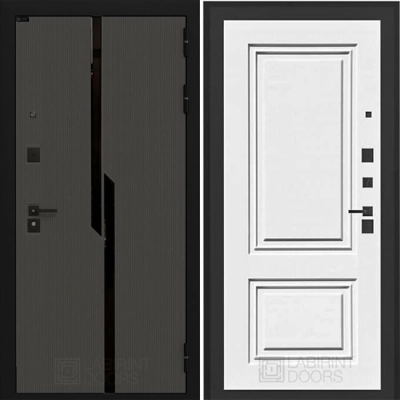 Дверь входная Лабиринт Carbon 26 Эмаль RAL-9003 (Сигнально белый)