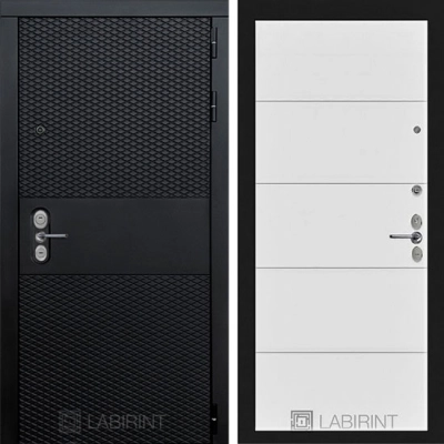 Дверь трехконтурная Black 13 Белый софт